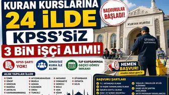 Diyanet’e Bağlı Kur’an Kurslarına KPSS’siz 3 Bin İşçi Alımı Başladı! 24 İlde Başvurular Alınıyor