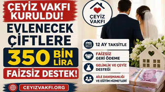 Çeyiz Vakfı’ndan Evlenecek Çiftlere Büyük Destek: 350 Bin TL Faizsiz Evlilik Kredisi Başladı