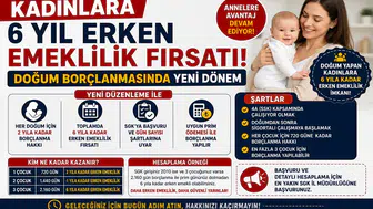 Kadınlara 6 Yıl Erken Emeklilik Fırsatı! Doğum Borçlanmasında Yeni Dönem, Şartlar ve Hesaplama Detayları