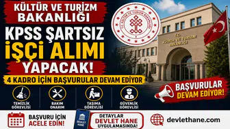 Kültür ve Turizm Bakanlığı KPSS Şartsız İşçi Alımı Yapacak! 4 Kadro İçin Başvurular Devam Ediyor