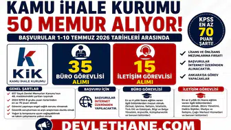 Kamu İhale Kurumu 50 Memur Alımı Yapacak! Büro Görevlisi ve İletişim Görevlisi Kadroları İçin Başvurular Temmuz’da Başlıyor