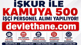 İŞKUR Üzerinden Kamuya 500 İşçi ve Personel Alımı Başladı! 20'den Fazla Kurum Personel Alacak: İşte Başvuru Tarihleri, İlan Numaraları ve Şartlar