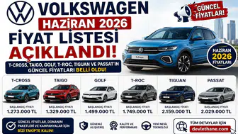 Volkswagen Haziran 2026 Fiyat Listesi Açıklandı! T-Cross, Taigo, Golf, T-Roc, Tiguan ve Passat'ın Güncel Fiyatları