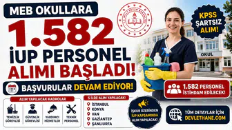 MEB Okullara 1.582 İUP Personel Alımı Başladı! 5 İlde Başvurular Devam Ediyor