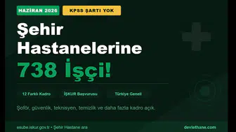 Haziran Müjdesi: Şehir Hastanelerine KPSS Şartı Olmadan 738 İşçi Alınıyor