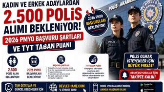 Kadın ve Erkek Adaylardan 2.500 Polis Alımı Bekleniyor! 2026 PMYO Başvuru Şartları ve TYT Taban Puanı