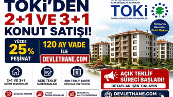 TOKİ’den 2+1 ve 3+1 Konut Satışı: Yüzde 25 Peşinat, 120 Ay Vade ile Açık Teklif Süreci Başladı