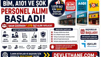 BİM, A101 ve ŞOK Personel Alımı Başladı: 1.078 İşçi İçin İŞKUR Başvuru Detayları