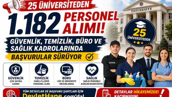 25 Üniversiteden 1.182 Personel Alımı: Güvenlik, Temizlik, Büro ve Sağlık Kadrolarında Başvurular Sürüyor