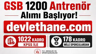 GSB 1200 Antrenör Alımı Başlıyor! 1022 Kadro KPSS ile, 178 Kadro Milli Sporculardan Alınacak