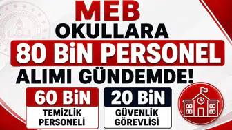 MEB Okullara 80 Bin Personel Alımı Gündemde! 60 Bin Temizlik ve 20 Bin Güvenlik Görevlisi Beklentisi