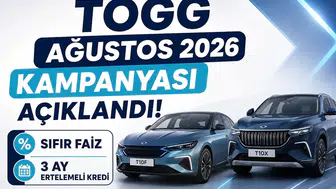 Togg Ağustos 2026 Kampanyası Açıklandı! T10F ve T10X İçin Sıfır Faiz ile 3 Ay Ertelemeli Kredi Seçenekleri