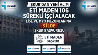 Eti Maden 106 Sürekli İşçi Alacak: Lise ve MYO Mezunlarına 3 İlde İŞKUR Başvurusu