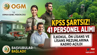OGM KPSS Şartsız 41 Personel Alacak: İlkokul, Ön Lisans ve Lisans Mezunlarına Kadro Açıldı