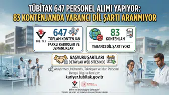 TÜBİTAK 647 Personel Alımı Yapıyor: 83 Kontenjanda Yabancı Dil Şartı Aranmıyor