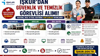 İŞKUR’dan Güvenlik ve Temizlik Görevlisi Alımı: Hastane, Okul ve Özel Sektörde Yeni İlanlar