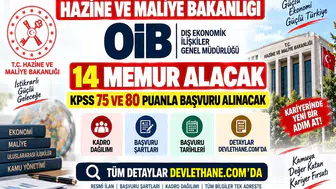 Hazine ve Maliye Bakanlığı OİB 14 Memur Alacak: KPSS 75 ve 80 Puanla Başvuru Alınacak