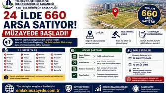 Kentsel Dönüşüm Başkanlığı 24 İlde 660 Arsa Satıyor: Müzayede Başladı, İşte İl Listesi ve Ödeme Şartları