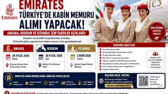 Emirates Türkiye’de Kabin Memuru Alımı Yapacak: Ankara, Bodrum ve İstanbul İçin Tarihler Açıklandı