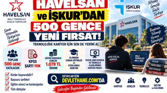 HAVELSAN ve İŞKUR'dan 500 Gence Yeni Fırsat: KPSS Yok, Eğitim Süresince Günlük 1.079 TL Ödeme