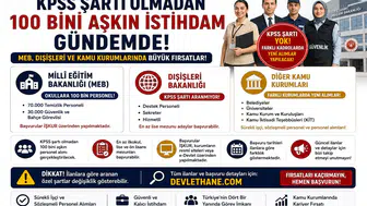 KPSS Şartı Olmadan 100 Bini Aşkın İstihdam Gündemde: MEB, Dışişleri ve Kamu Kurumlarında Fırsatlar