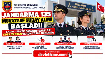 Jandarma 135 Muvazzaf Subay Alımı Başladı! Kadın-Erkek Başvuru Şartları, KPSS 65 Puan ve Son Tarih Açıklandı