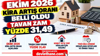 Ekim 2026 kira artış oranı belli oldu: Tavan zam yüzde 31,49