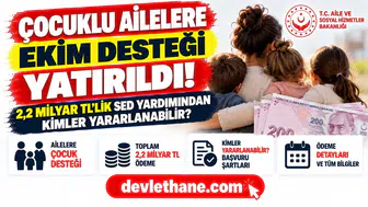 Çocuklu ailelere Ekim desteği yatırıldı: 2,2 milyar TL’lik SED yardımından kimler yararlanabilir?