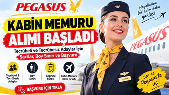 Pegasus Kabin Memuru Alımı Başladı: Tecrübeli ve Tecrübesiz Adaylar İçin Şartlar, Boy Sınırı ve Başvuru