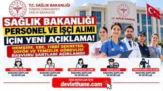 Sağlık Bakanlığı Personel ve İşçi Alımı İçin Yeni Açıklama! Hemşire, Ebe, Tıbbi Sekreter, Şoför ve Temizlik Görevlisi Başvuru Şartları