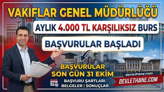 VGM burs başvuruları başladı: Aylık 4.000 TL karşılıksız burs için son gün 31 Ekim