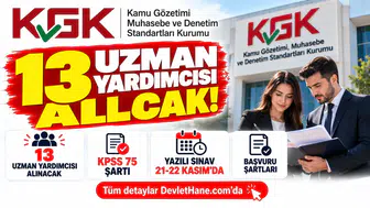KGK 13 uzman yardımcısı alacak: KPSS 75 şartı, yazılı sınav 21-22 Kasım'da