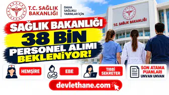 Sağlık Bakanlığı 38 Bin Personel Alımı Bekleniyor! Hemşire, Ebe ve Tıbbi Sekreter Son Atama Puanları