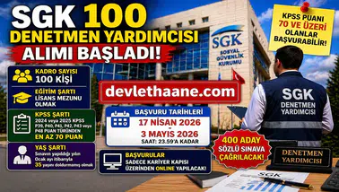 SGK 100 Denetmen Yardımcısı Alımı Başladı! Başvuru Şartları ve Tarihler Açıklandı