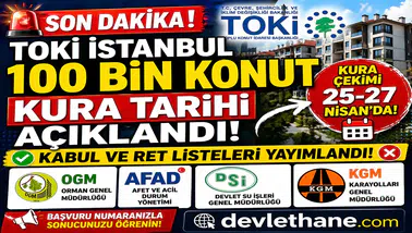 TOKİ İstanbul 100 Bin Konut Kura Tarihi Açıklandı! Kabul ve Ret Listeleri Yayımlandı
