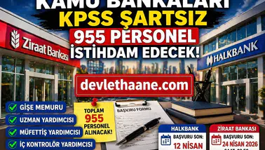Kamu Bankaları KPSS Şartsız 955 Personel Alımı Başladı! Gişe, Uzman ve Müfettiş Kadroları Açıldı
