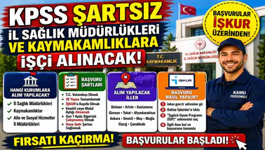 KPSS Şartsız Kamu İşçi Alımı Başladı! İl Sağlık Müdürlükleri ve Kaymakamlıklara Personel Alınacak