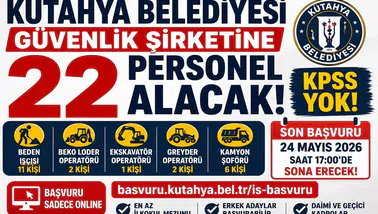 Kütahya Belediyesi 22 Erkek İşçi Alımı Yapacak! KPSS Şartı Yok, Başvurular Bitiyor