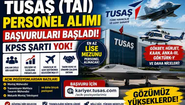 TUSAŞ (TAI) KPSS Şartsız Personel Alımı Başladı! En Az Lise Mezunu Personel Alınacak