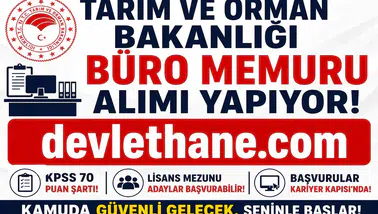 Tarım ve Orman Bakanlığı Büro Memuru Alımı Başladı! KPSS 70 Puanla Başvuru Yapılabilecek
