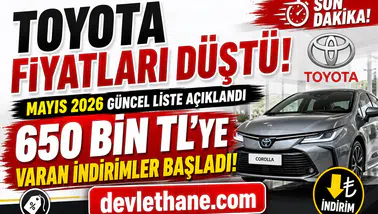 Toyota Mayıs 2026 Fiyat Listesi Açıklandı: 650 Bin TL’ye Varan İndirimler Başladı!