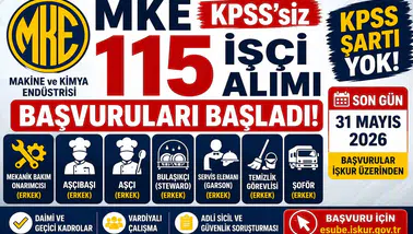 MKE KPSS Şartsız 115 İşçi Alımı Başladı! Temizlik Görevlisi, Şoför, Aşçı ve Garson Alımı Yapılacak