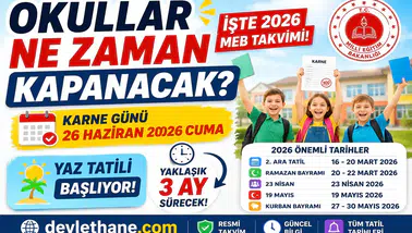 Okullar Ne Zaman Kapanacak? 2026 Yaz Tatili Tarihi ve MEB Takvimi Açıklandı