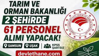 Tarım ve Orman Bakanlığı KPSS Şartsız 61 Personel Alımı Yapacak! İŞKUR İUP Başvuruları Başladı