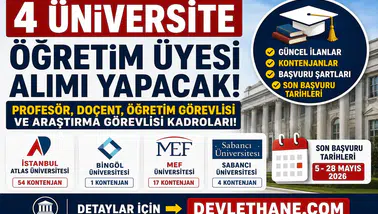 4 Üniversite Akademik Personel Alımı Yapacak! Profesör, Doçent ve Öğretim Görevlisi Kadroları Açıldı