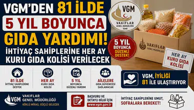 VGM'den 81 İlde 5 Yıl Boyunca Gıda Yardımı! İhtiyaç Sahiplerine Her Ay Kuru Gıda Kolisi Verilecek