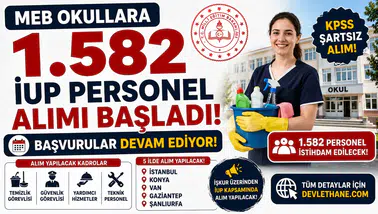 MEB Okullara 1.582 İUP Personel Alımı Başladı! 5 İlde Başvurular Devam Ediyor