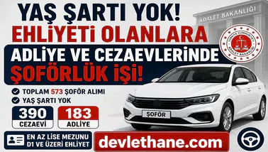573 Şoför Alımı Yapacak! Yaş Şartı Aranmıyor, Ehliyeti Olanlar İçin Başvurular Başlıyor