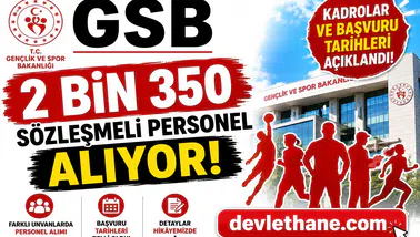 GSB 2 Bin 350 Sözleşmeli Personel Alıyor! Kadrolar ve Başvuru Tarihleri Açıklandı