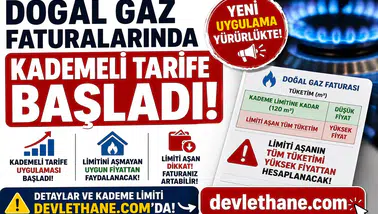 Doğal Gaz Faturalarında Kademeli Tarife Başladı! Limiti Aşanın Tüm Tüketimi Yüksek Fiyattan Hesaplanacak
